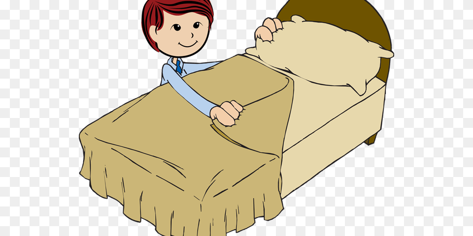 Bed Clipart Transparent Make Your Bed Cartoon, Furniture, Face, Head, Person Png