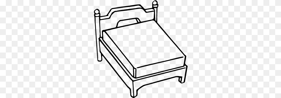 Bed Drawing Desenho Para Pintar Cama, Gray Png Image