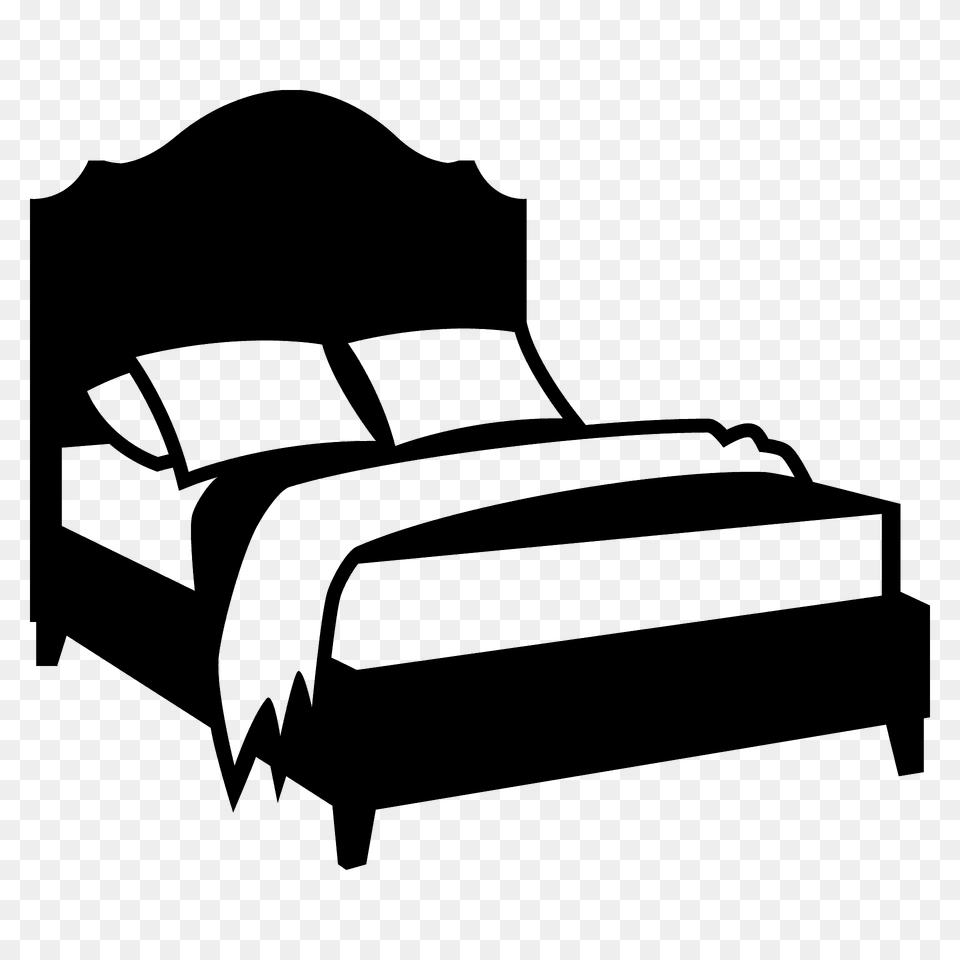 Bed Emoji Clipart, Furniture, Bedroom, Indoors, Room Png