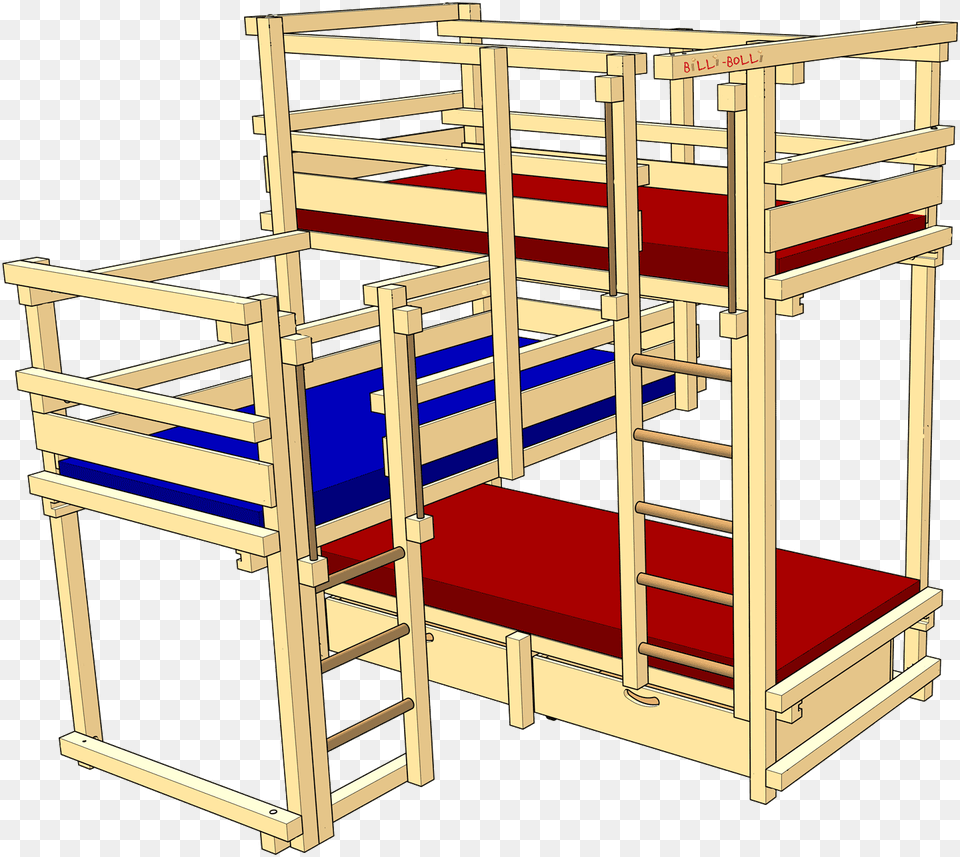 Bed For Three Type 2a Billi Bolli, Bunk Bed, Crib, Furniture, Infant Bed Png