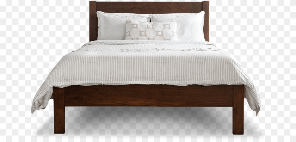 Bed Front View, Cushion, Furniture, Home Decor, Linen Free Png Download