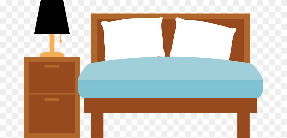 Bed Furniture Clipart Bed Frame, Cushion, Home Decor, Lamp, Table Lamp Free Transparent Png