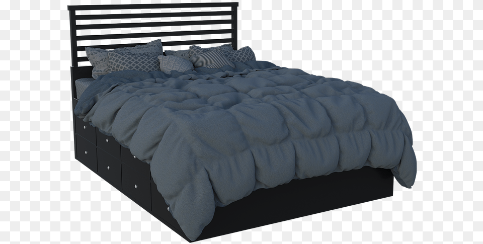Bed Furniture Modern Sleep Covers Blankets Bed With Green Screen Png Image