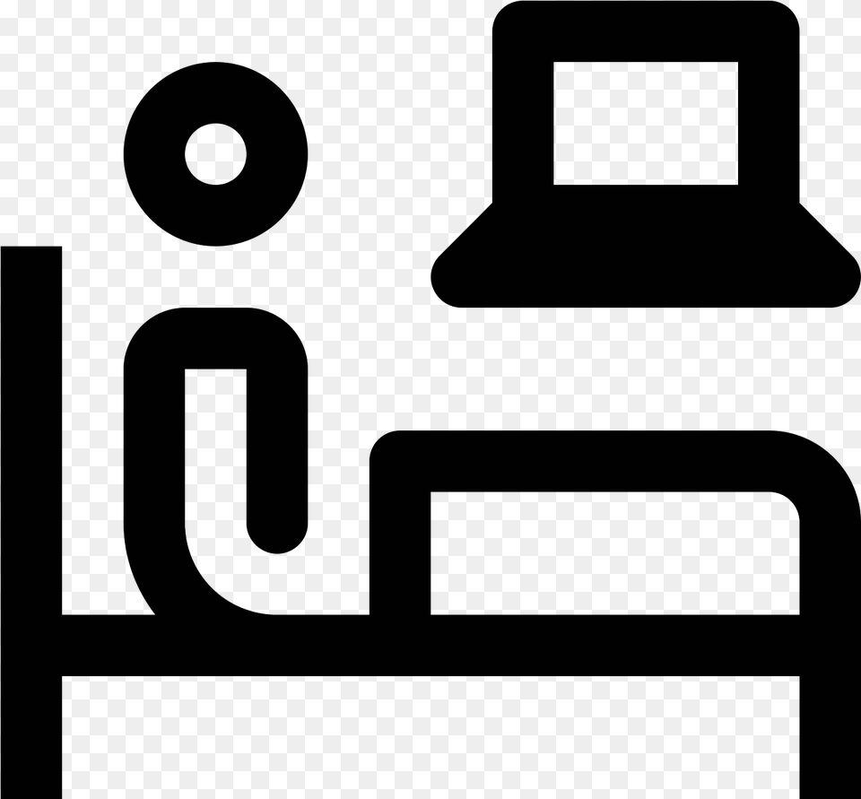 Bed Icon, Gray Free Transparent Png