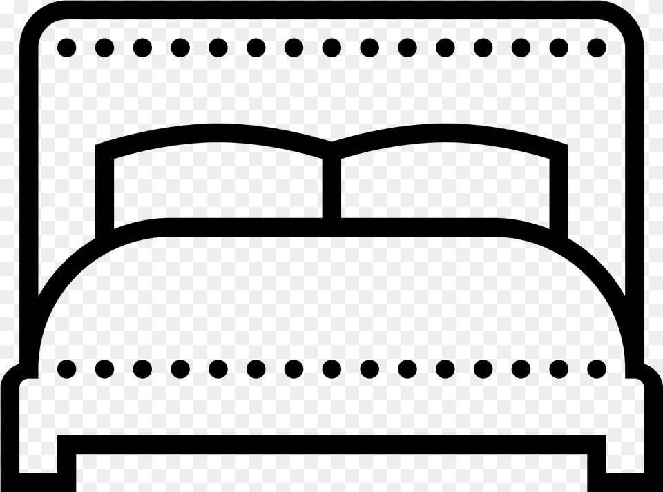 Bed Icon, Gray Png