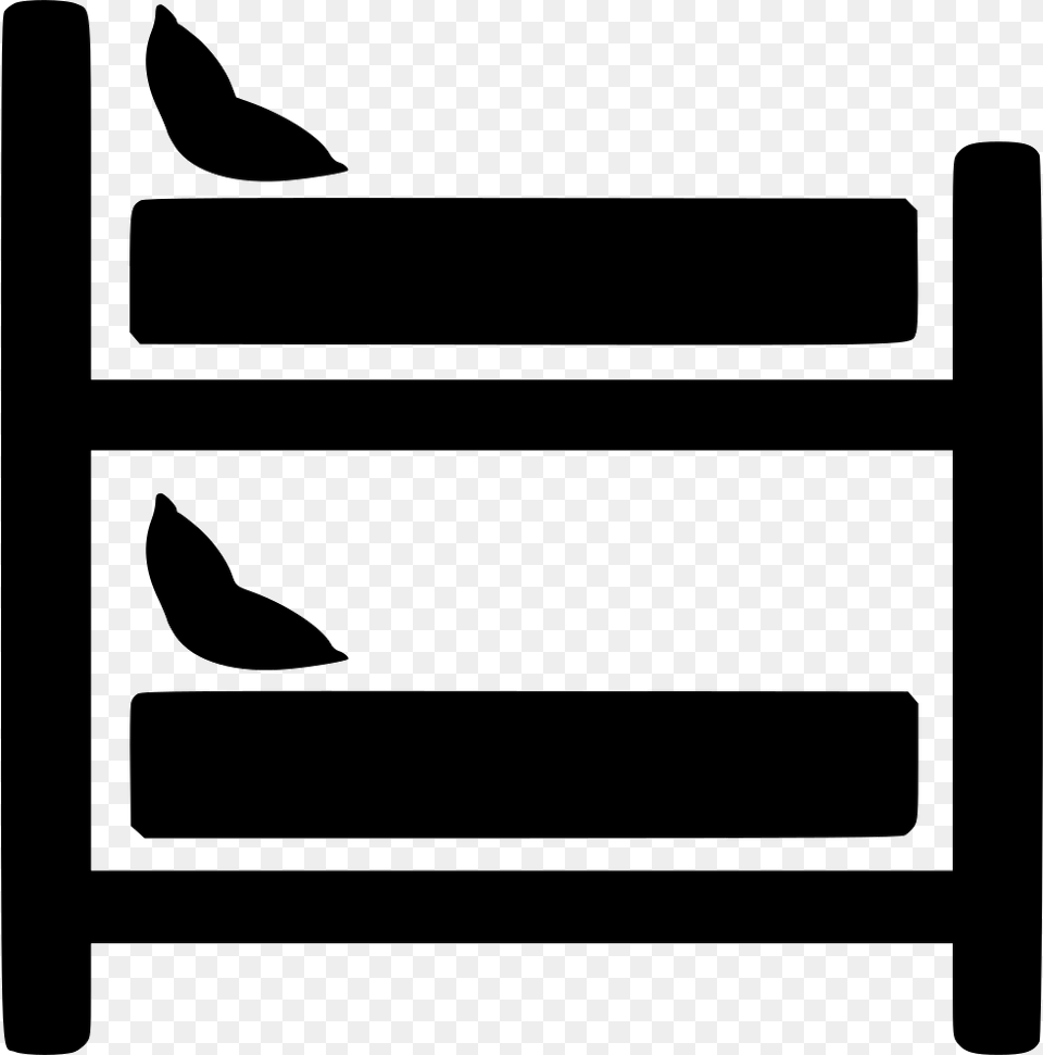 Bed Icon Bunkbed Clipart Black And White, Stencil, Furniture, Silhouette, Bench Free Png