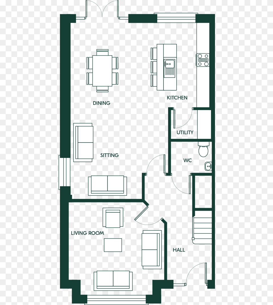 Bed Semi Detached, Diagram, Floor Plan, Scoreboard Free Png Download