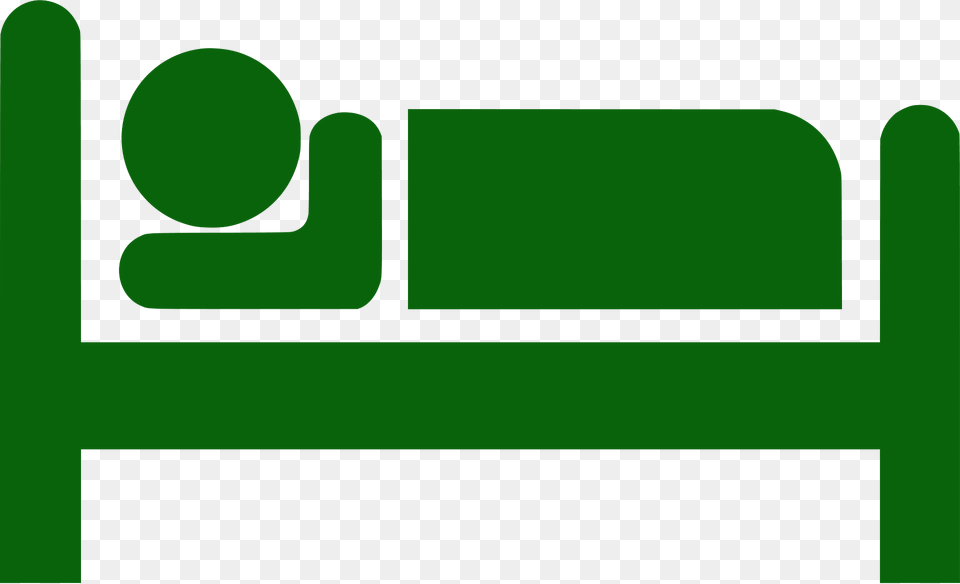 Bed Silhouette, Green Free Png