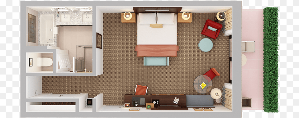 Bed Top View, Indoors, Interior Design, Architecture, Building Png Image