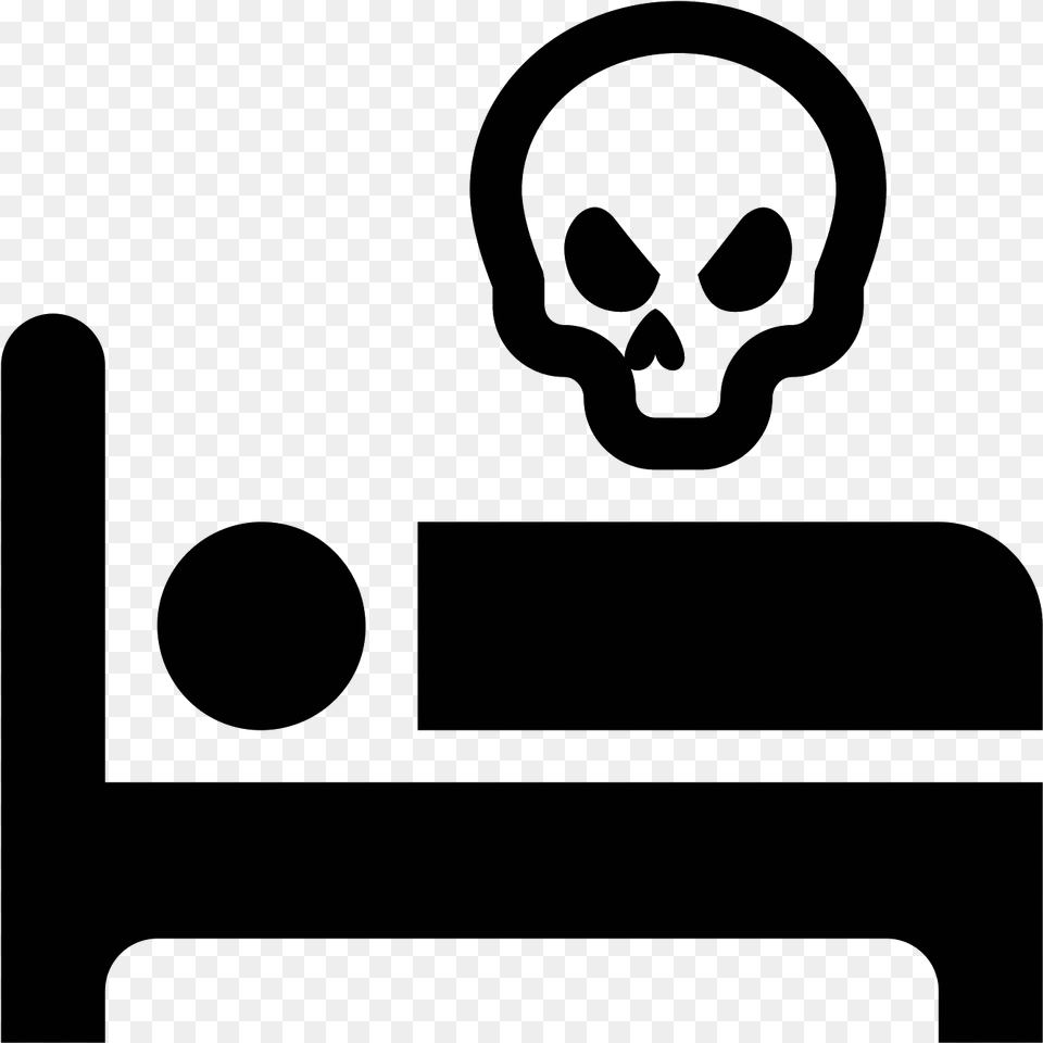 Bed Vector Frame Dead Icon, Gray Png Image