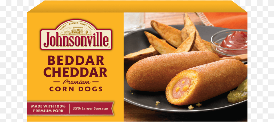 Beddar Cheddar Premium Corn Dogs Beddar Cheddar Corn Dogs, Food, Hot Dog, Ketchup Free Png