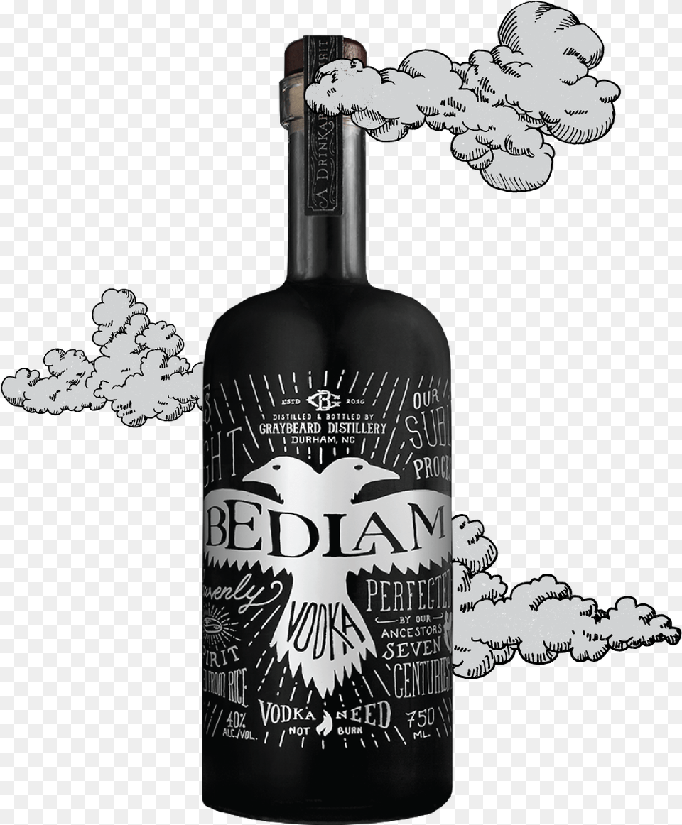 Bedlam Vodka, Alcohol, Beverage, Liquor, Bottle Free Png