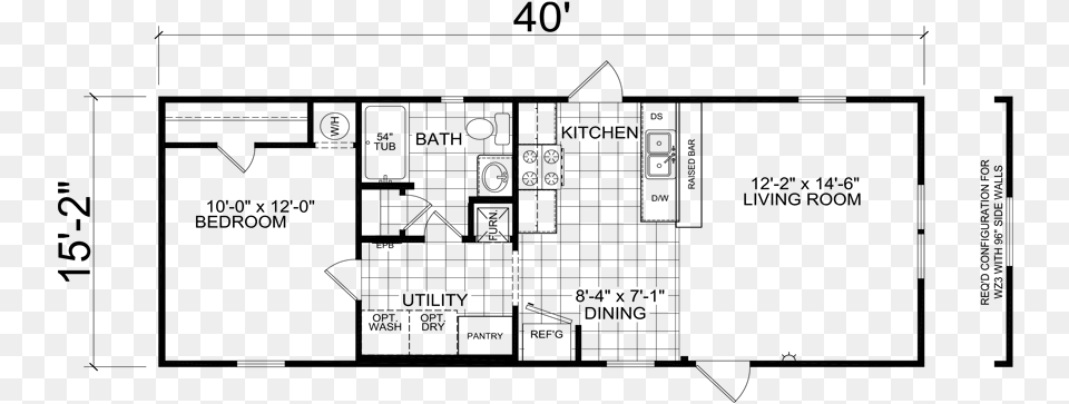 Bedroom 1 Bath Mobile Home Png Image