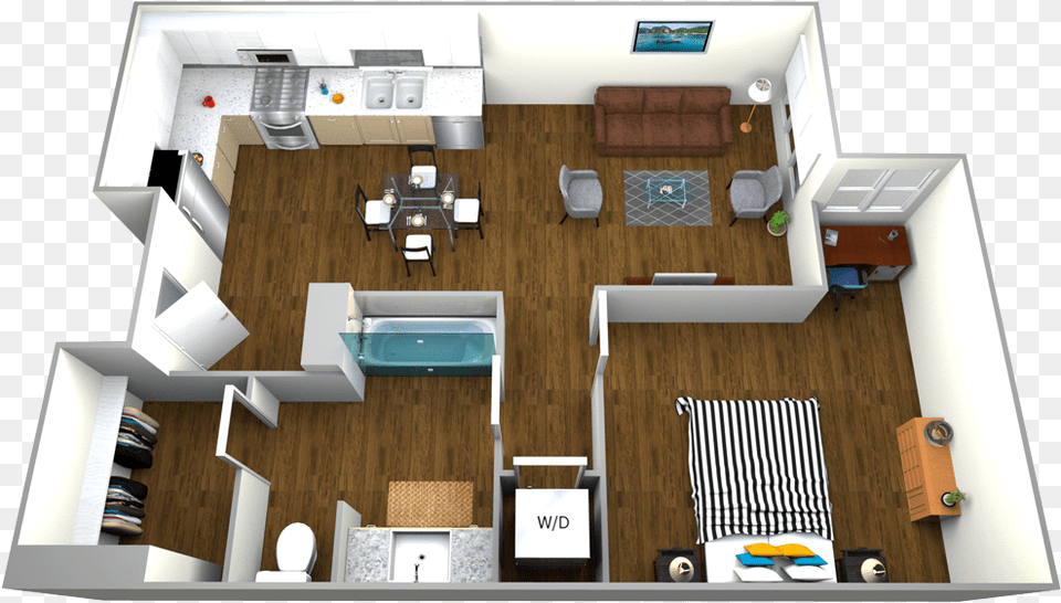 Bedroom 1 Bathroom Apartment For Rent At The Roy Floor Plan, Diagram, Floor Plan, Indoors, Architecture Free Png Download