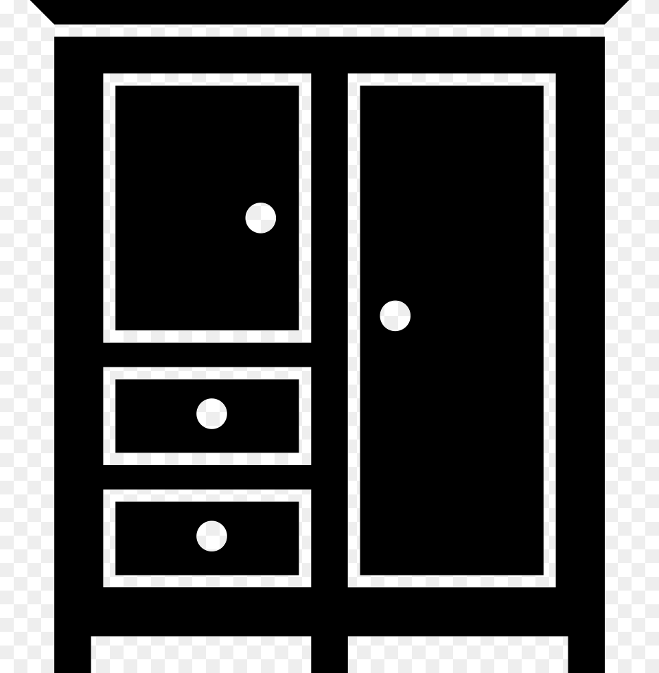 Bedroom Black Closed Closet For Clothes Closet Black, Cupboard, Furniture, Wardrobe Free Png Download