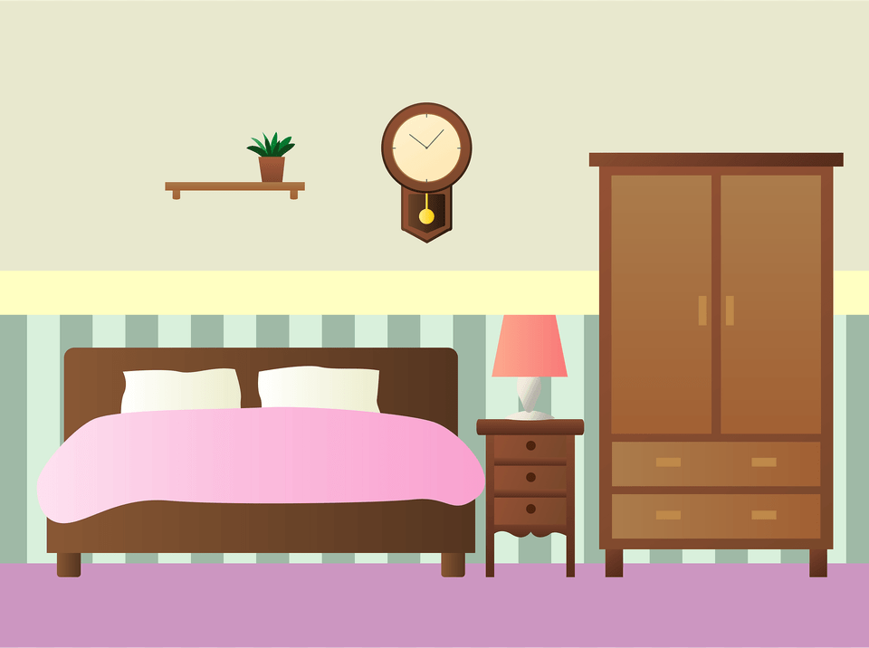Bedroom Clipart, Furniture, Plant, Closet, Cupboard Free Png