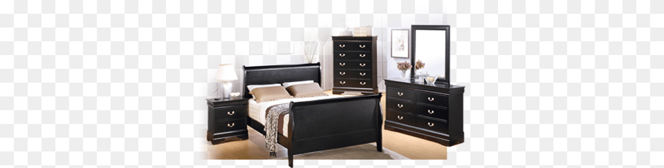 Bedroom Coaster Louis Philippe Black Sleigh Bedroom Set Bed Set, Cabinet, Drawer, Dresser, Furniture Free Transparent Png