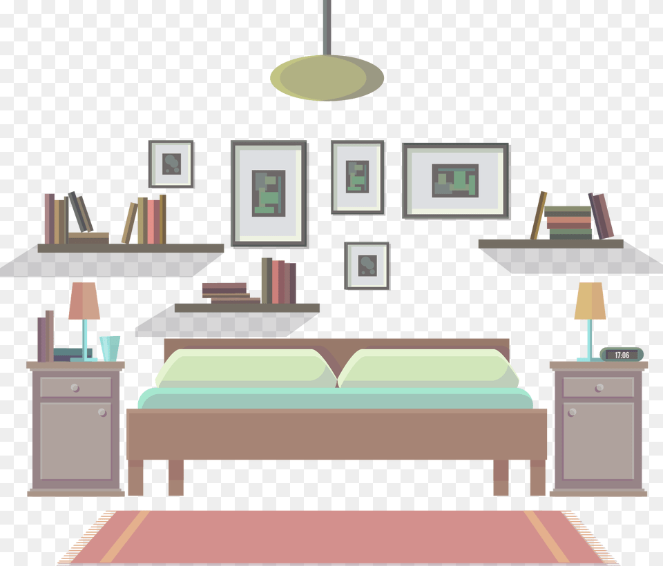 Bedroom Drawing Furniture Angles In Bedroom Drawing, Table, Indoors, Interior Design, Home Decor Free Png Download