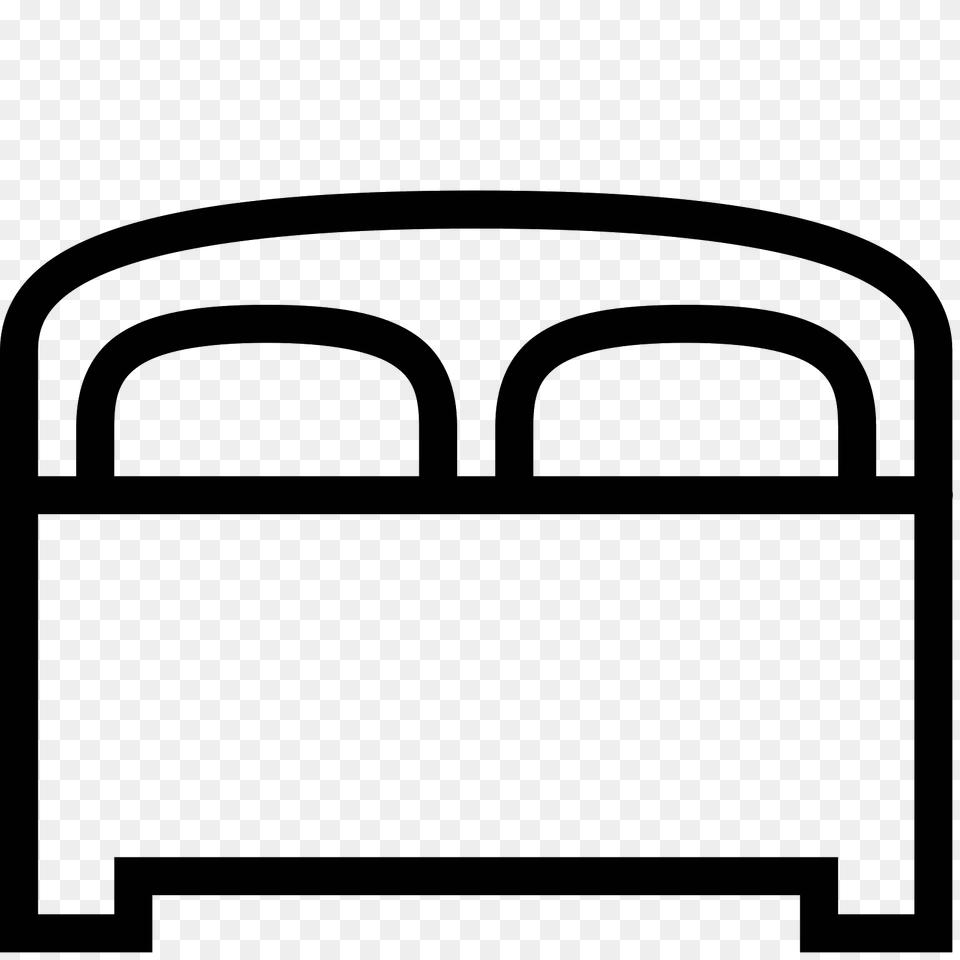 Bedroom Icon, Gray Png