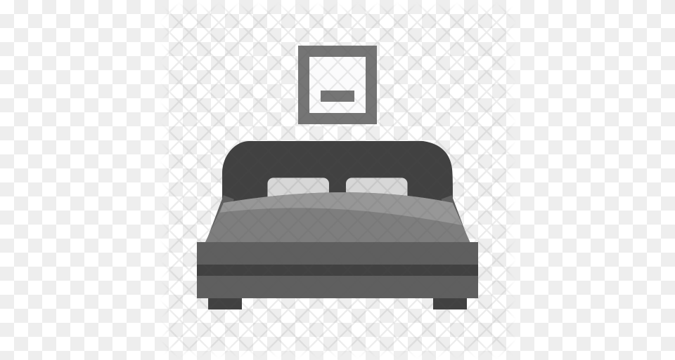 Bedroom Icon Couch, Furniture, Bed, Indoors, Room Png Image