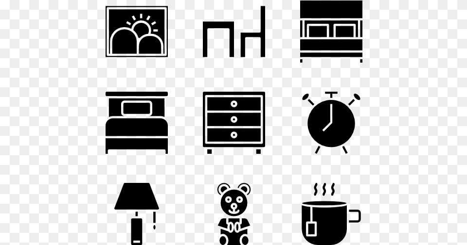 Bedroom Icon Library, Gray Free Png Download