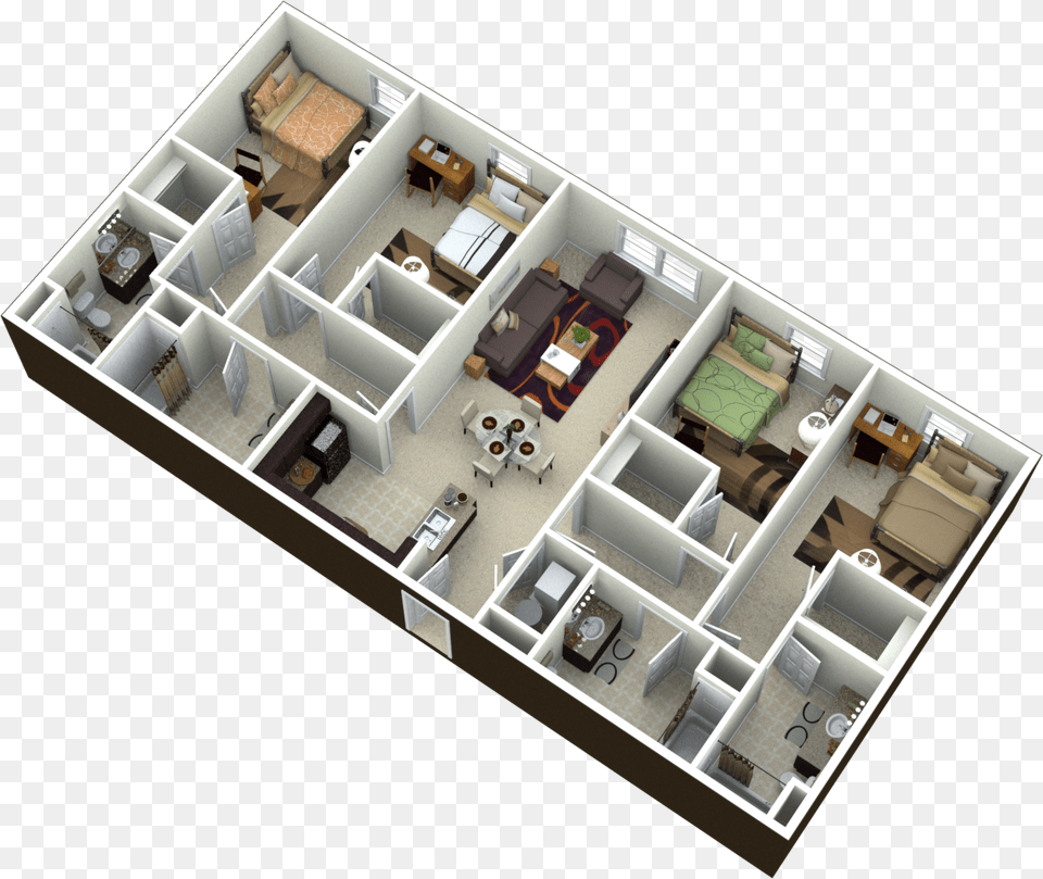 Bedroom Rectangular Apartment Plan, Architecture, Building, Diagram, Floor Plan Free Transparent Png