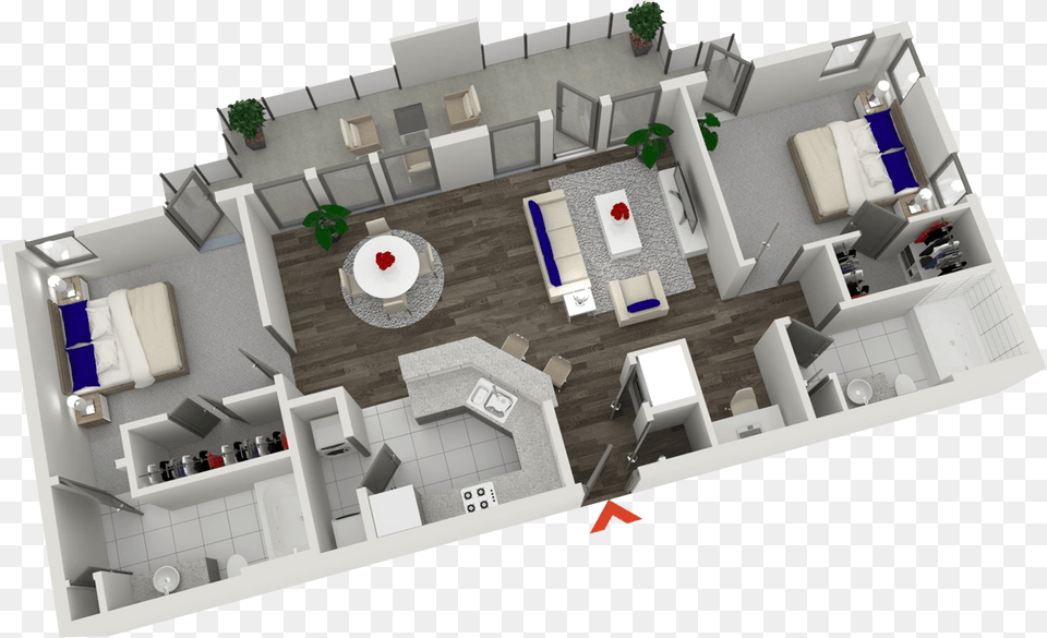 Bedroom Studio Apartments In Atlanta, Architecture, Building, Diagram, Floor Plan Free Png