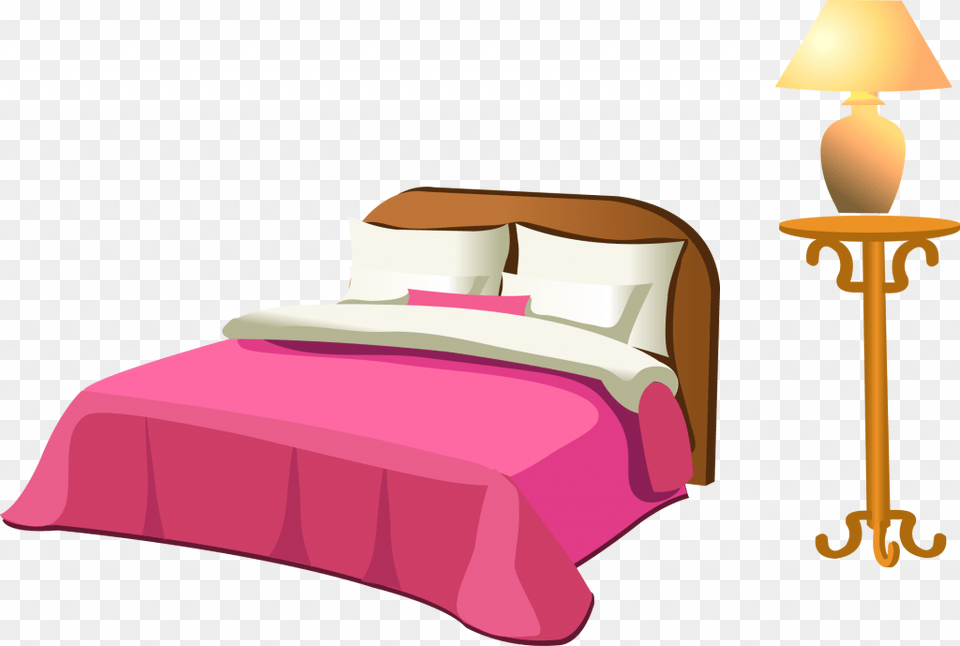 Bedroom Vector Night Huge Freebie For Powerpoint Bed Clipart, Lamp, Home Decor, Linen, Crib Free Transparent Png
