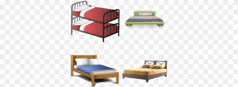 Beds Bed Clipart Transparent Background, Furniture, Bunk Bed, Crib, Infant Bed Free Png