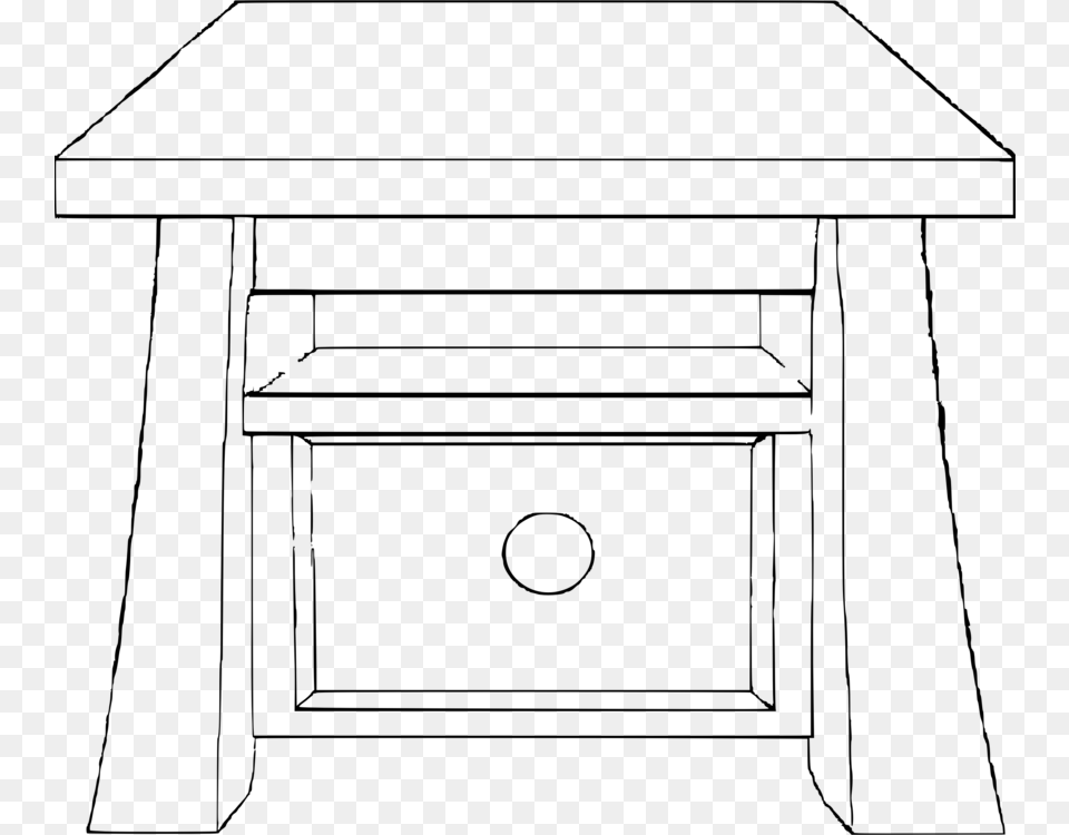 Bedside Tables M02csf Drawing Nightstand, Gray Free Transparent Png