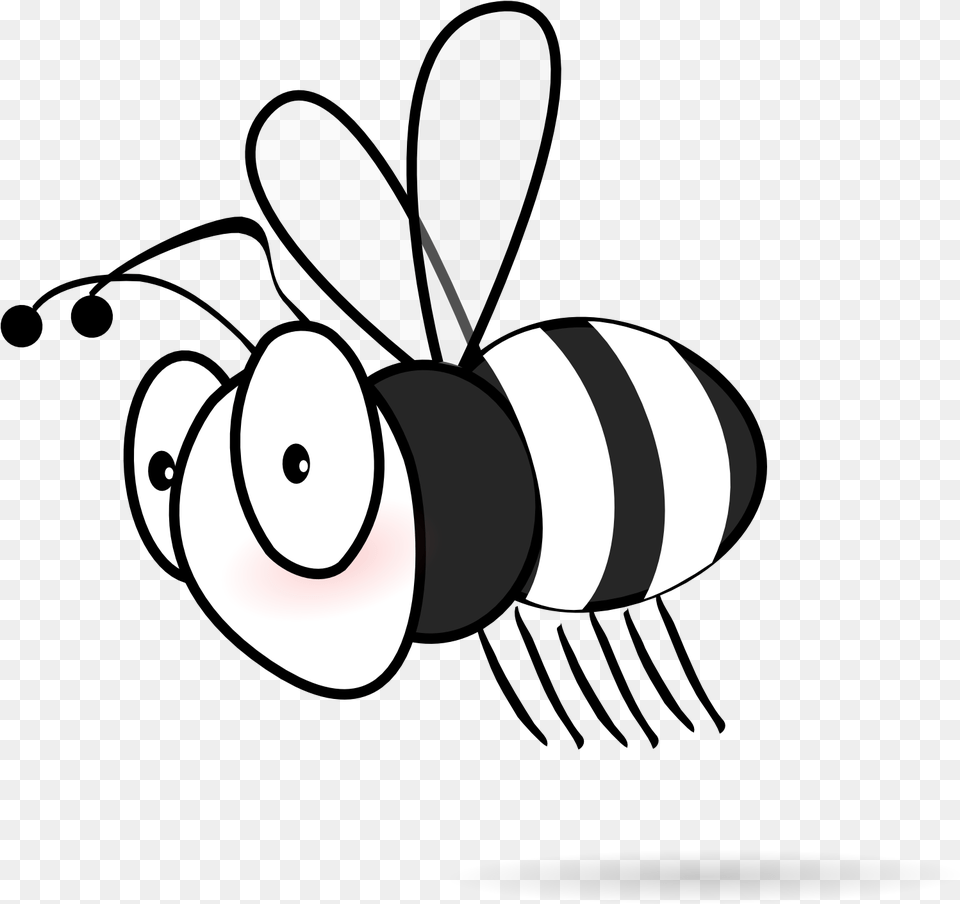 Bee 20 Black White Line Art Scalable Vector Graphics Clip Art Black And White Bee, Animal, Insect, Invertebrate, Wasp Png