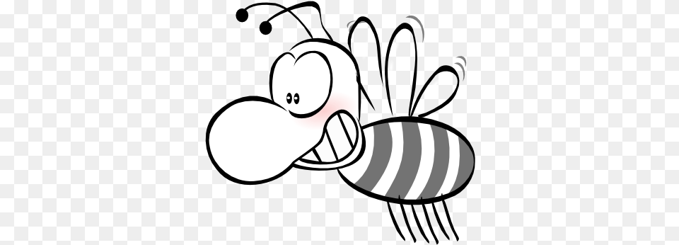 Bee 5 Black White Line Art Tatoo Tattoo Bee With Out Background, Clothing, Hat Free Transparent Png