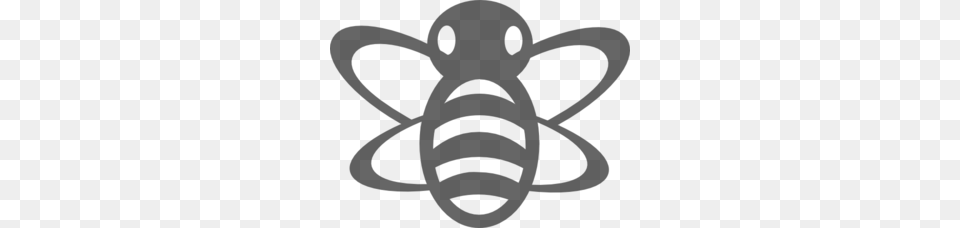 Bee Again Clip Art, Gray Png