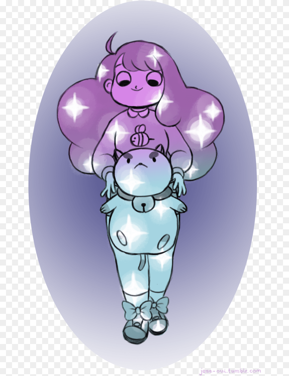 Bee And Puppycat Cartoon, Purple, Publication, Graphics, Art Png Image