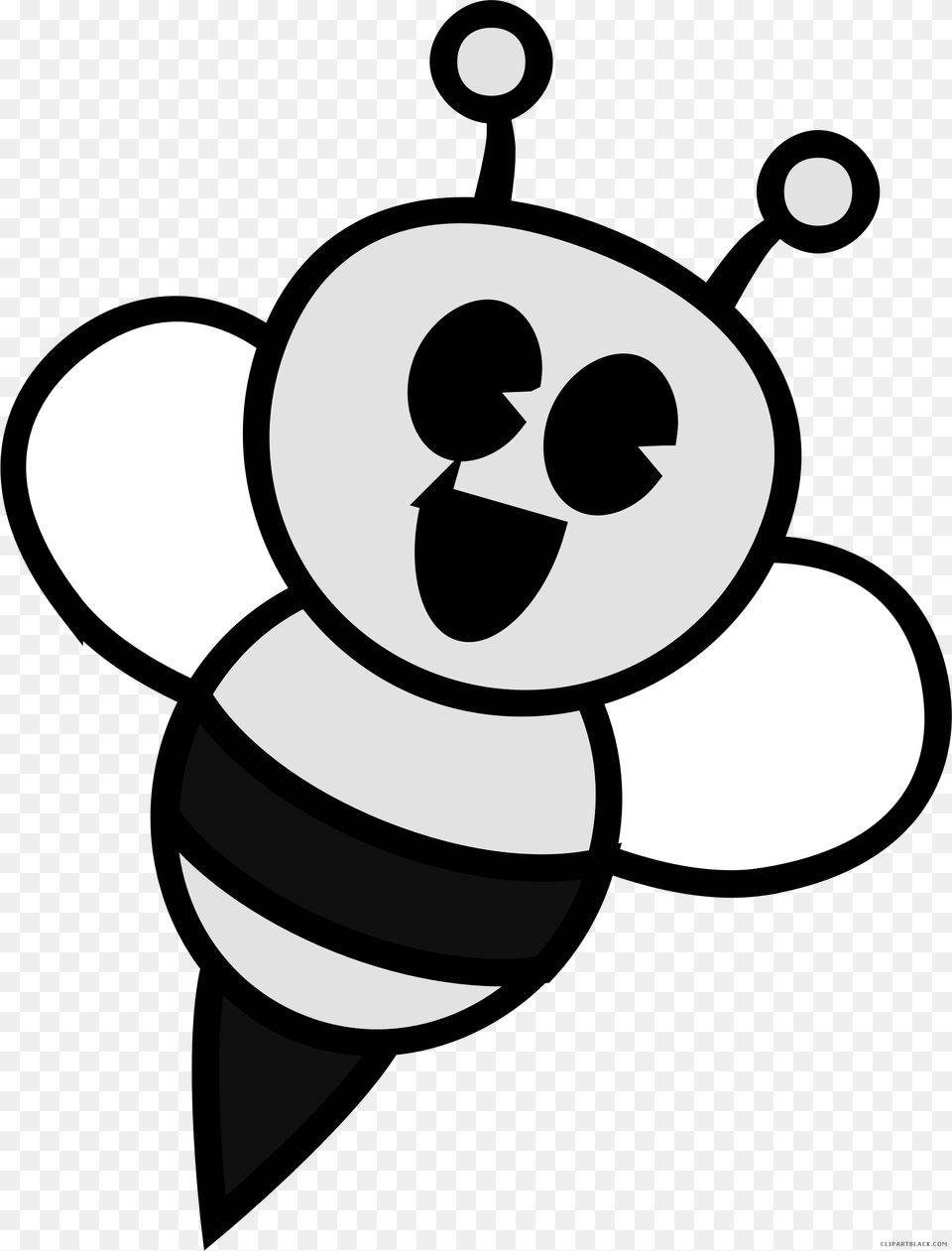 Bee Animal Black White Clipart Images Clipartblack Outsourcing Icon, Stencil Free Png Download