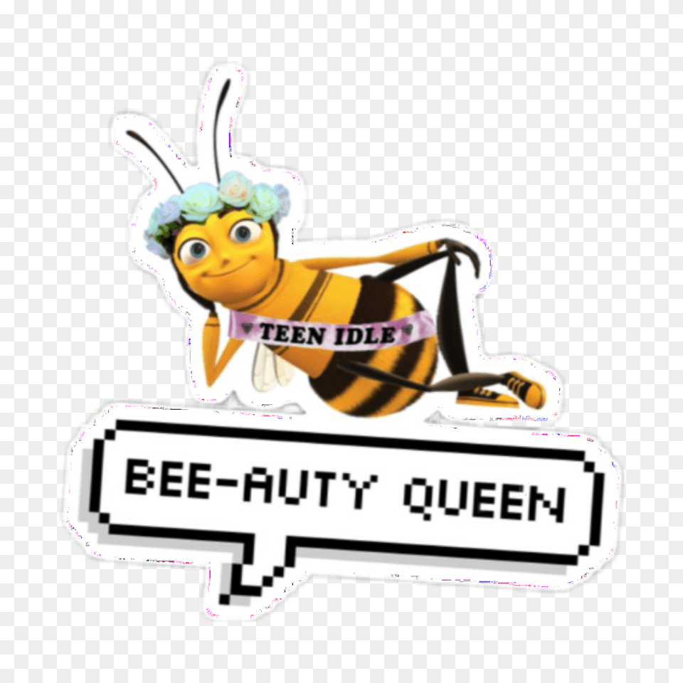 Bee Beemovie Sticker Beautiful, Animal, Honey Bee, Insect, Invertebrate Png Image
