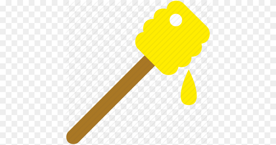 Bee Bees Dipper Honey Honey Dipper Sugar Sweet Icon, Device, Hammer, Tool, Mallet Free Png Download