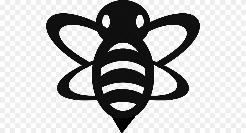 Bee Black And White Photos Of Bumble Bee Clip Art Black Bee Clipart Black And White, Animal, Insect, Invertebrate, Stencil Free Png