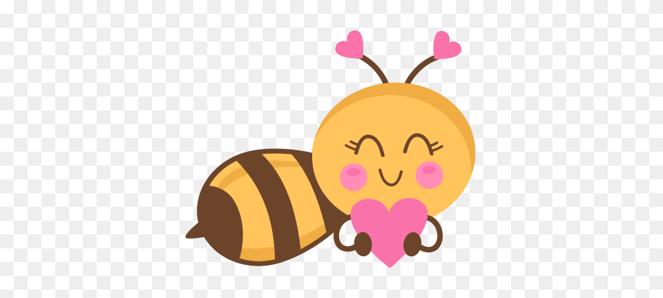 Bee Border Clip Art Cartoon Valentines Day Bee, Animal, Honey Bee, Insect, Invertebrate Free Transparent Png