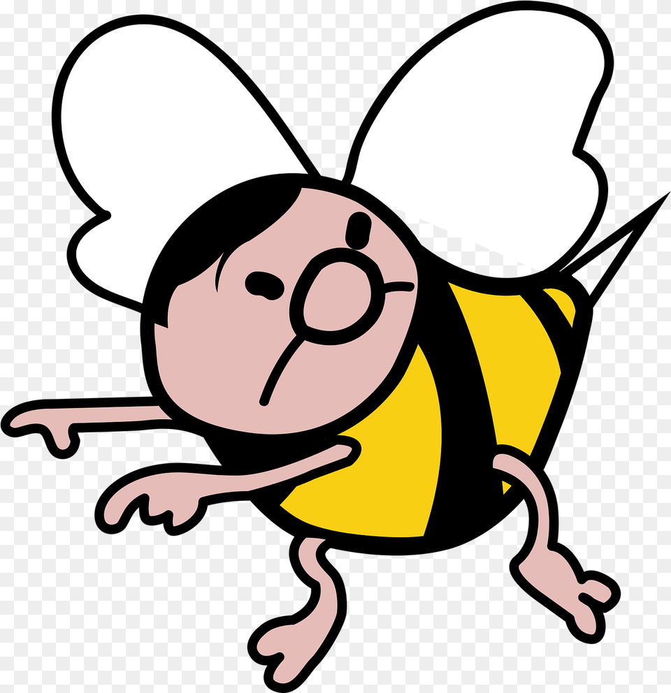 Bee Bug Bumble Flight, Baby, Person, Cartoon, Face Png