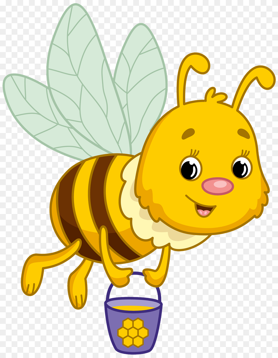Bee Carrying Honey Clipart, Animal, Honey Bee, Insect, Invertebrate Png