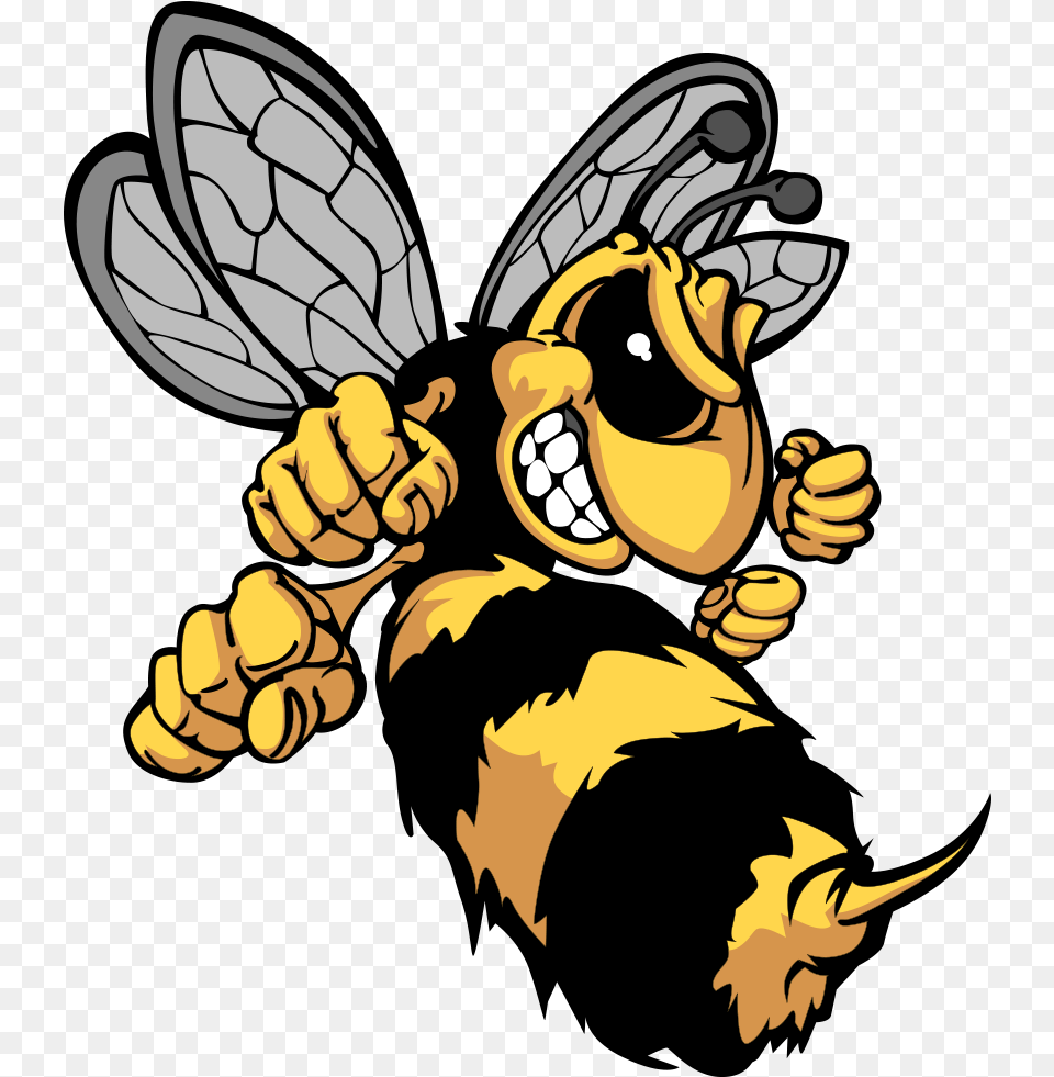 Bee Cartoon Clip Art Fist Head Bumblebee Hornets Cartoon, Animal, Invertebrate, Insect, Wasp Free Transparent Png
