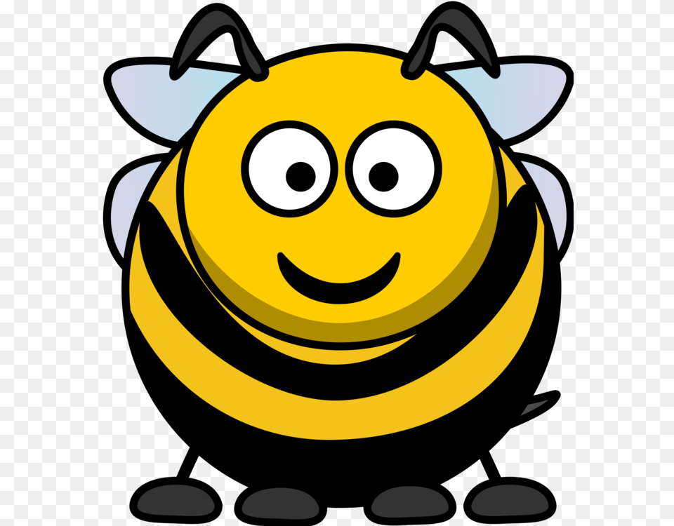 Bee Cartoon Drawing Line Art Black And White, Animal, Invertebrate, Insect, Honey Bee Png