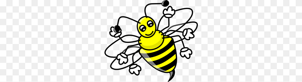 Bee Clip Art For Web, Animal, Honey Bee, Insect, Invertebrate Png Image