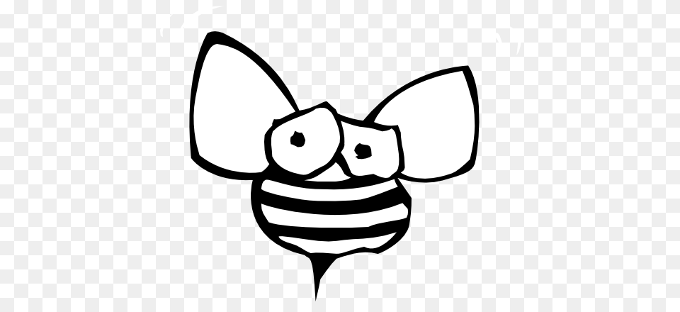 Bee Clipart Black And White, Stencil, Animal, Canine, Dog Free Transparent Png