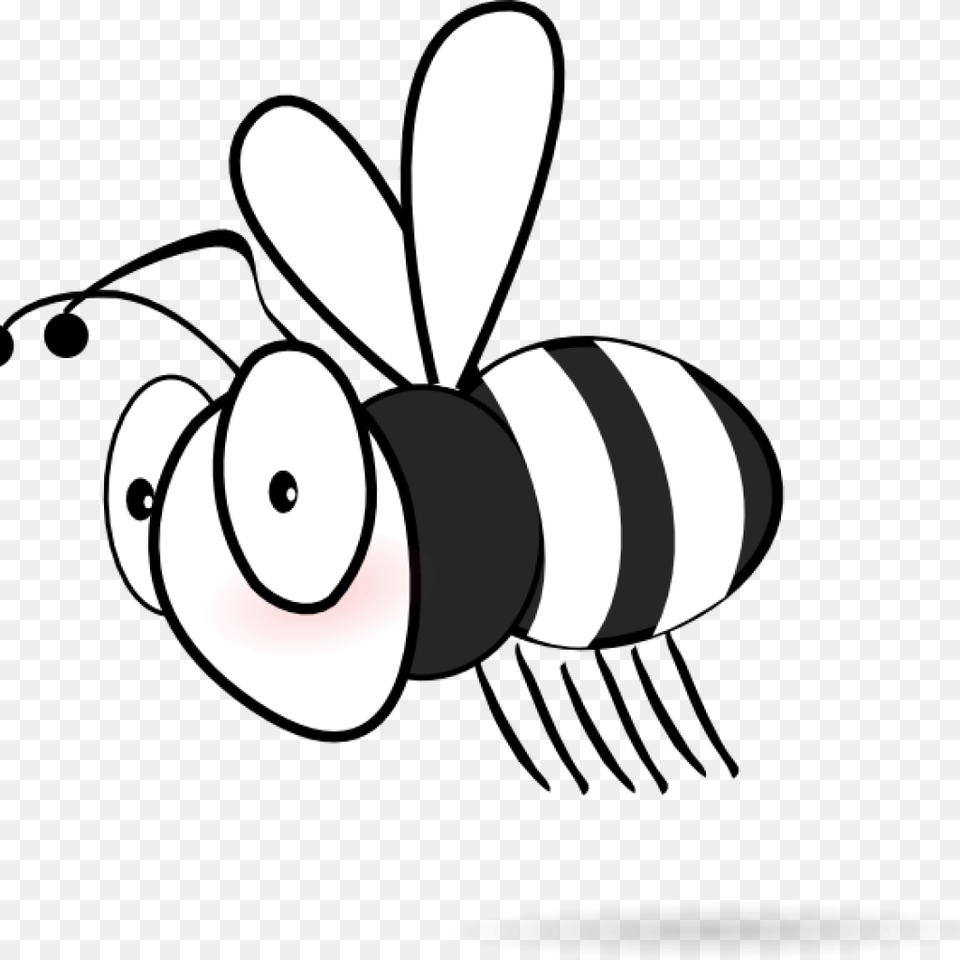Bee Clipart Black And White Clip Art At Clker Vector Bee Clip Art Black And White, Animal, Insect, Invertebrate, Wasp Png Image