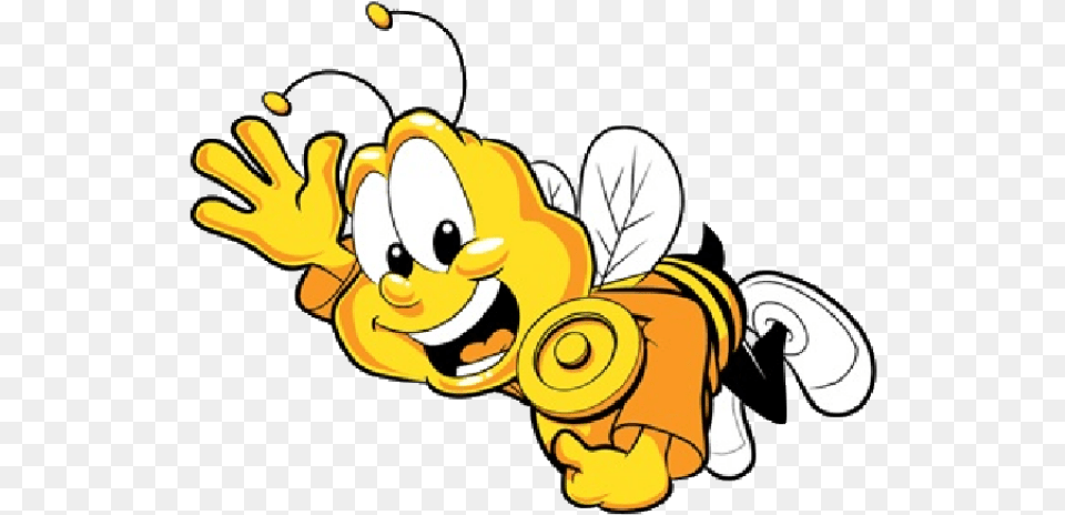 Bee Clipart Funny Cartoon Bee No Background, Animal, Invertebrate, Insect, Glove Free Png Download