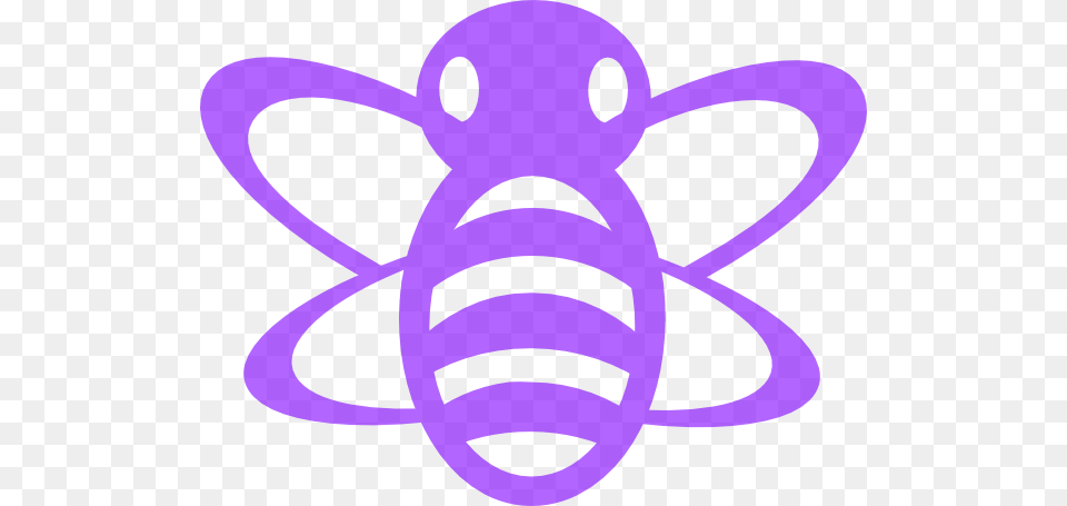 Bee Clipart Purple, Animal, Honey Bee, Insect, Invertebrate Free Transparent Png