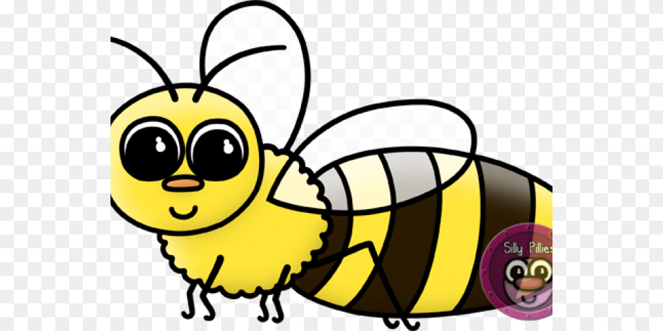 Bee Clipart Silly, Animal, Honey Bee, Insect, Invertebrate Png Image