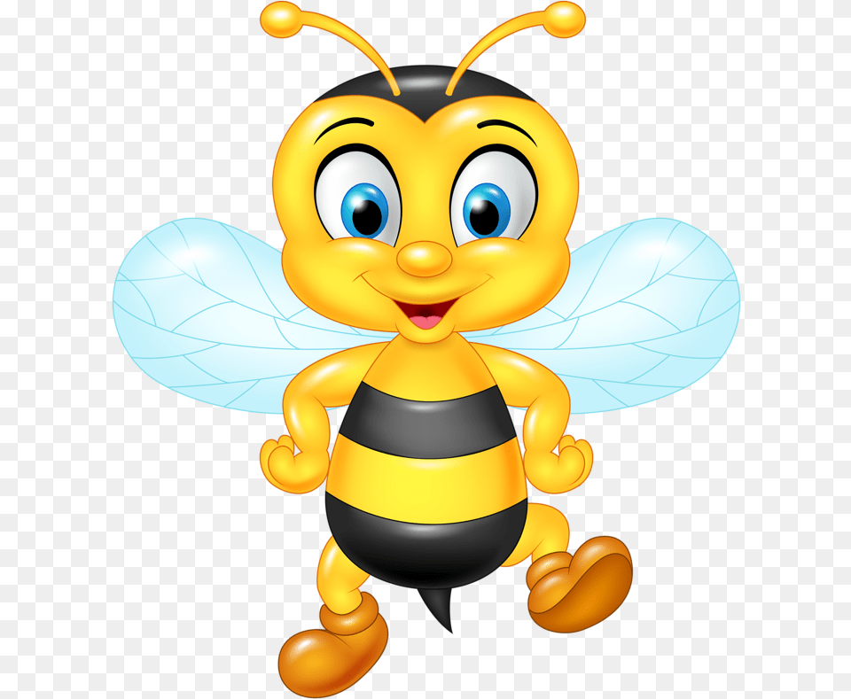 Bee Clipart Transparent Background Cartoon Bee, Animal, Wasp, Invertebrate, Insect Free Png